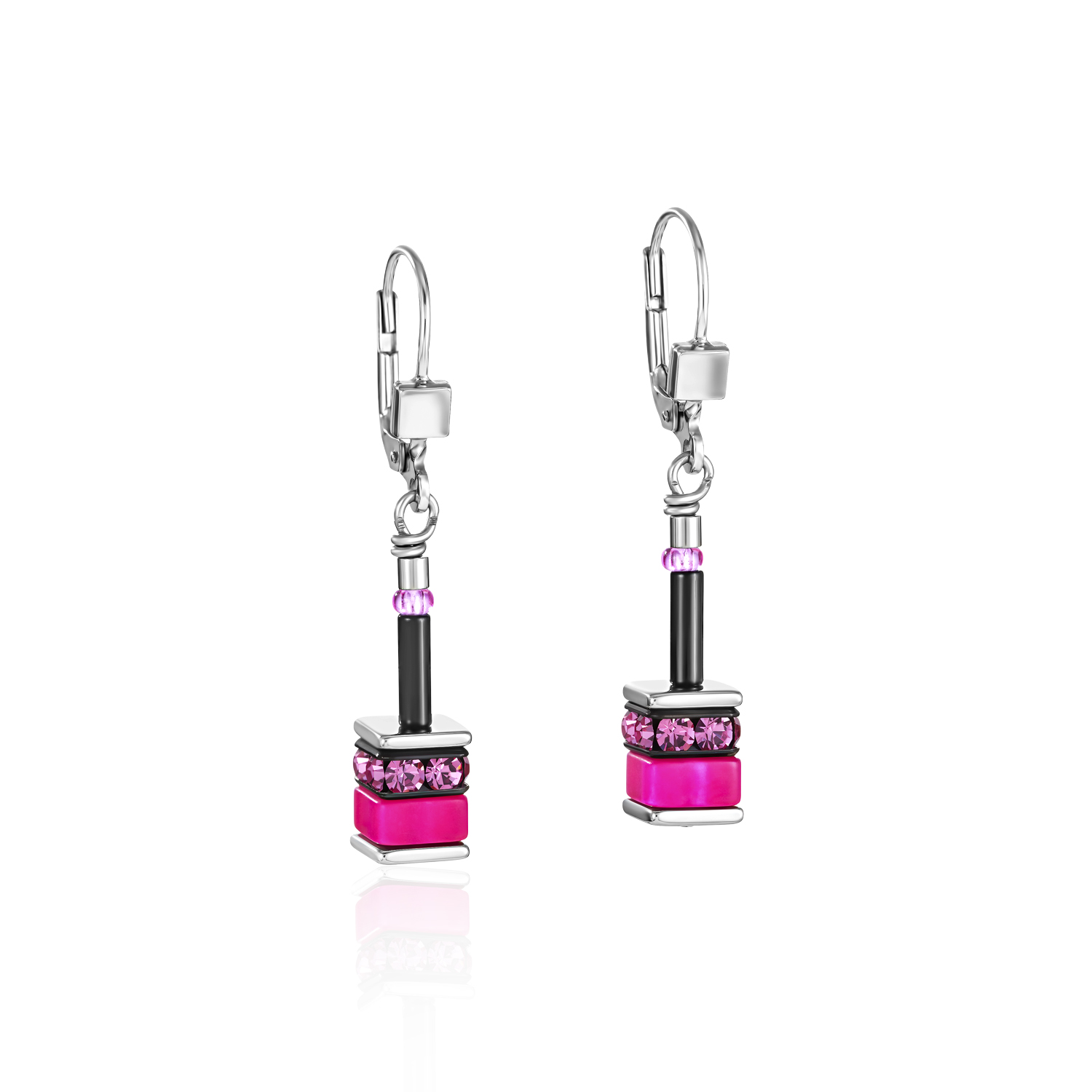 CDL | GeoCUBE® Earrings Classic Polaris & Rhinestone | Multicolour